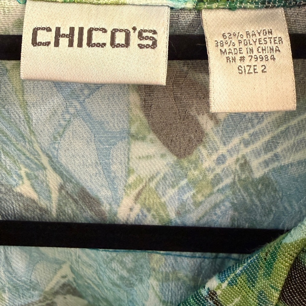 Chico’s Abstract Floral Tapestry Jacket Size 2 (L/12-14) - Picture 3 of 11